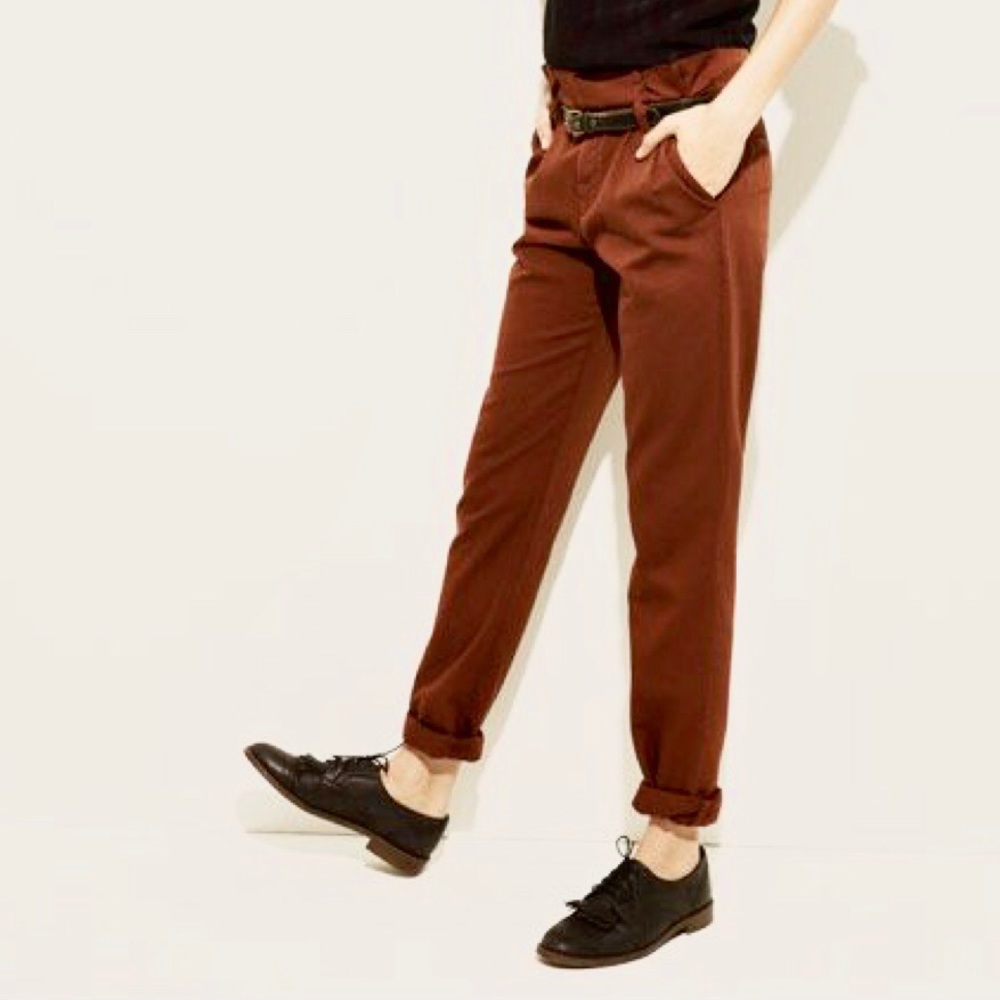 Madewell Rust / Clay paper bag trouser